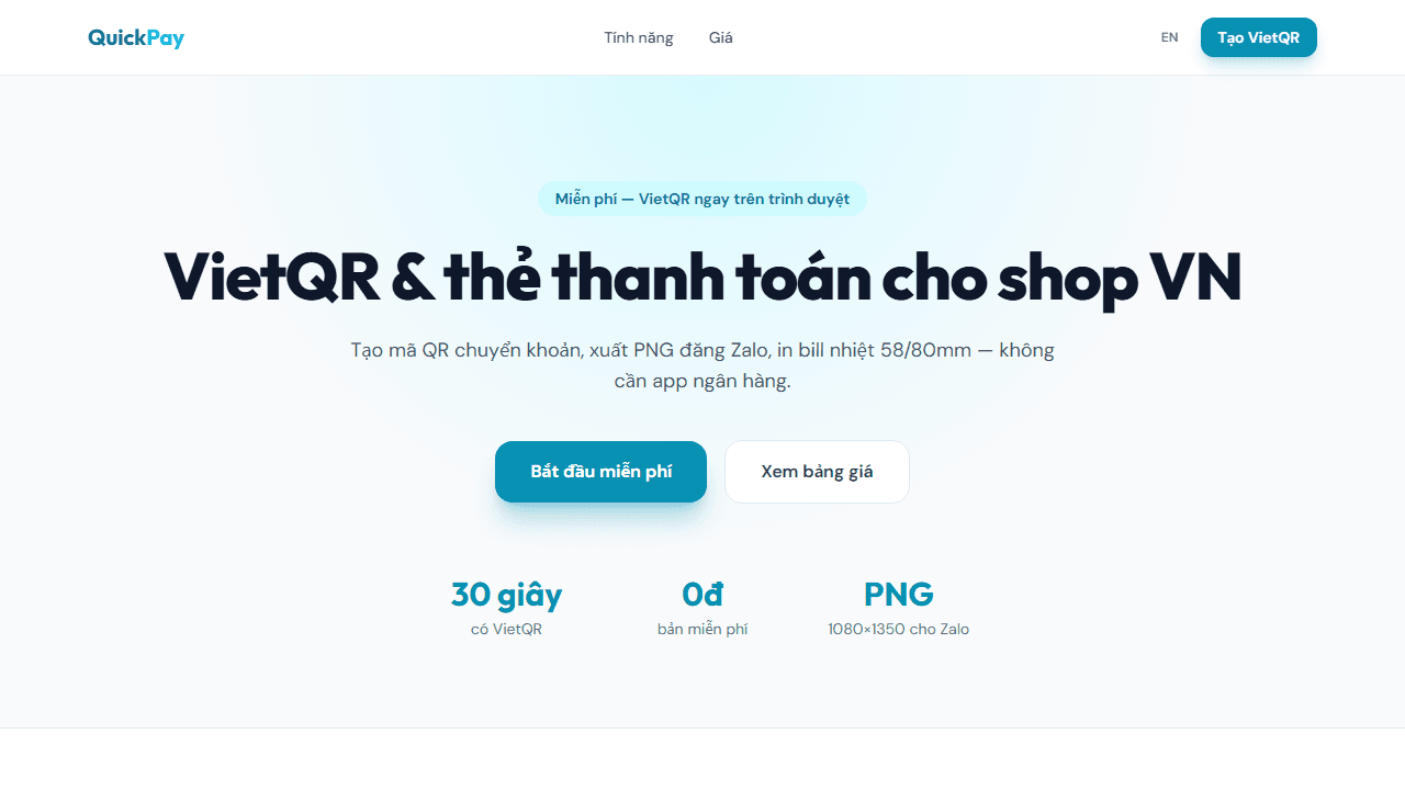 Giao diện QuickPay